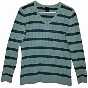 Basic Editions V-Neck Sweater Mint Large